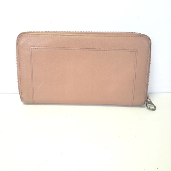 See By Chloe Geniue Leather Zip Around Wallet Beige Light Brown Large Clutch - Picture 3 of 11